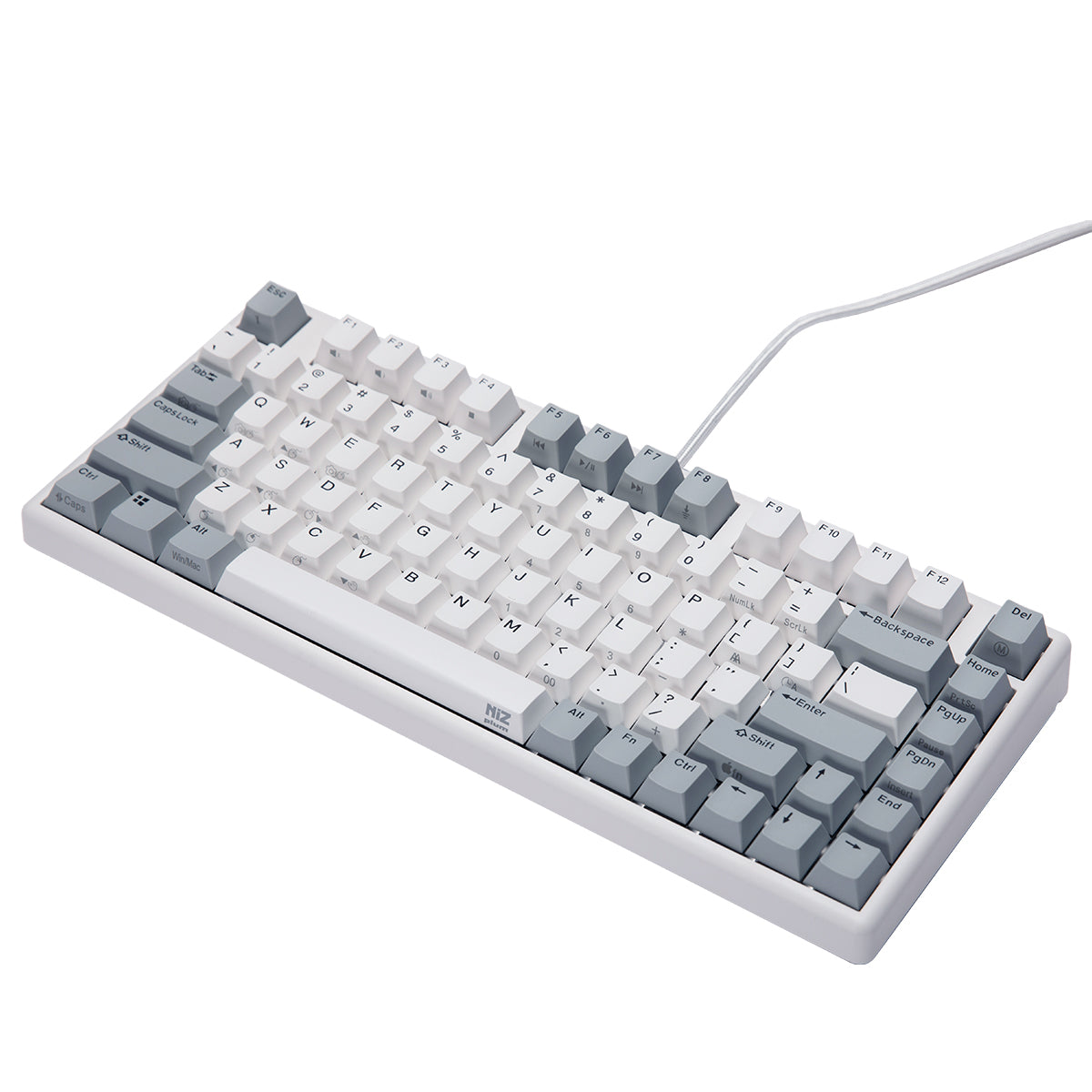 NiZ Micro82 Capacitive Wireless and Wired Keyboard White
